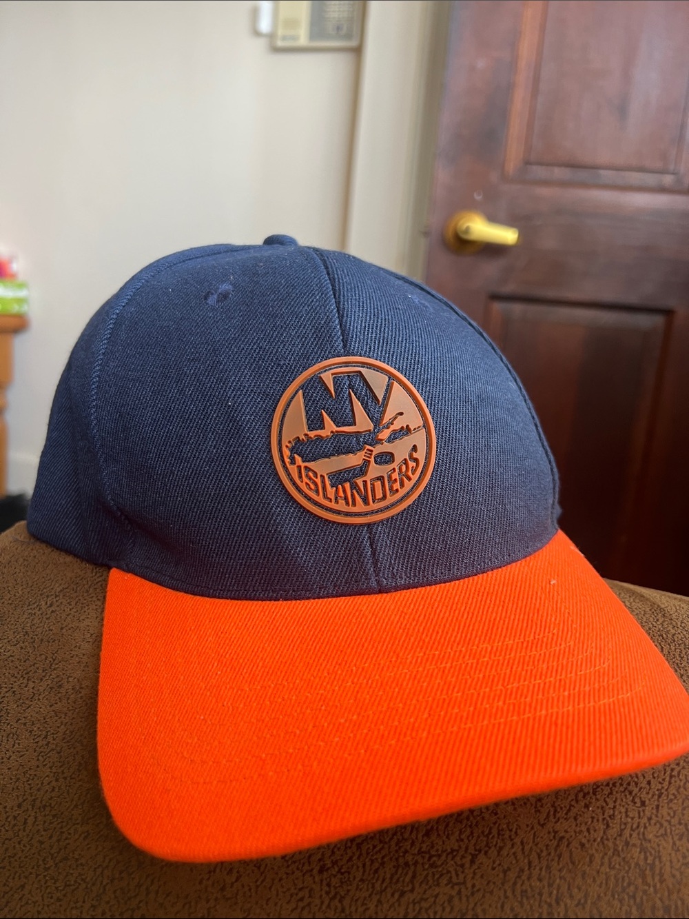 Islander Navy and Orange Two-Tone Baseball Hat